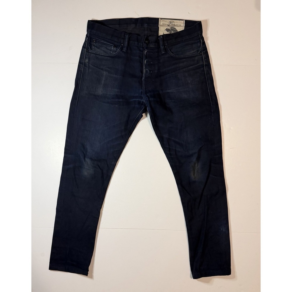 Rogue Territory RGT SK Skinny Fit Blue Denim Jeans Selvedge Distressed 30x29 USA